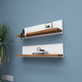 Hanah Home Estantería de Pared Blanca de 60 cm